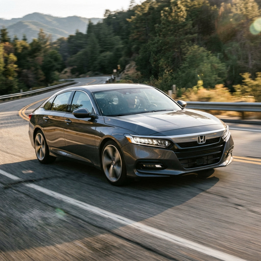 Action Shot: Honda Accord Driving Fast