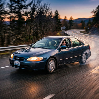 Action Shot: Honda Accord Driving Fast
