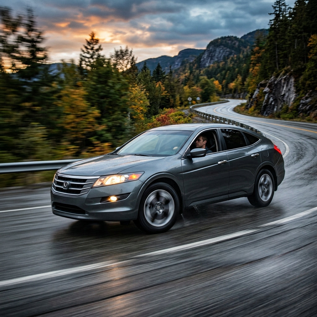 Action Shot: Honda Accord Crosstour Driving Fast