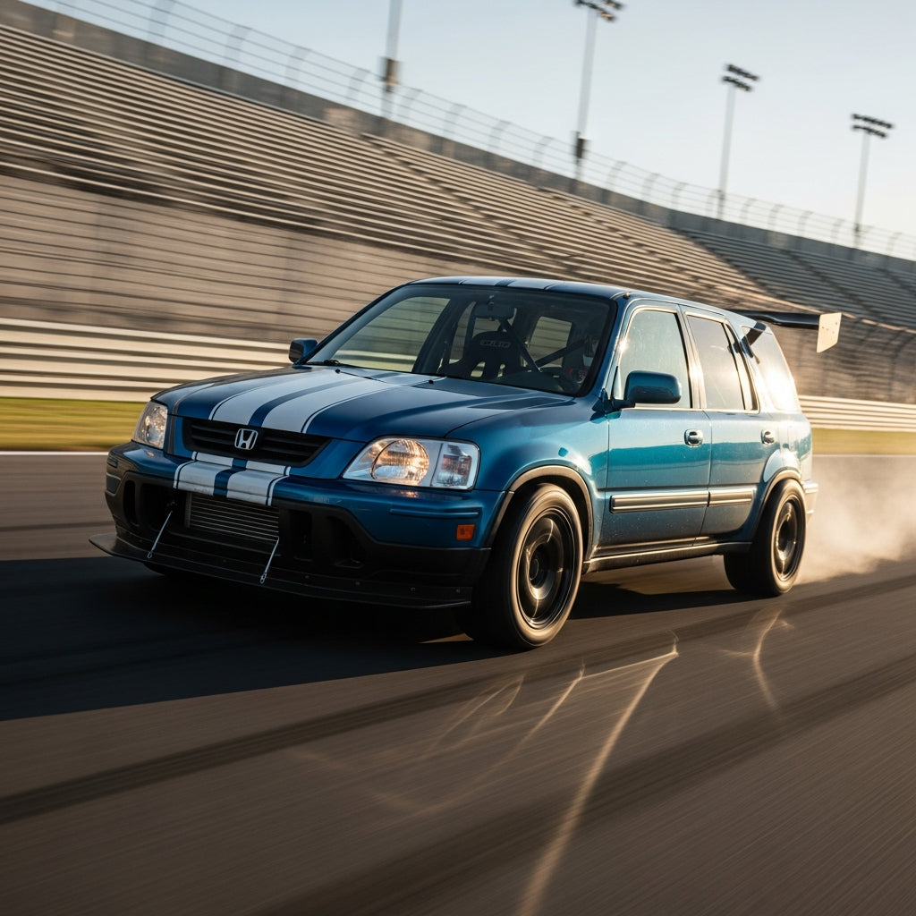 Action Shot: Honda CR-V Driving Fast