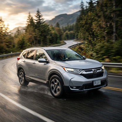 Action Shot: Honda CR-V Driving Fast