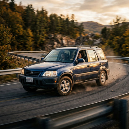 Action Shot: Honda CR-V Driving Fast