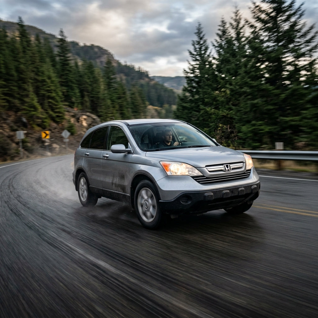Action Shot: Honda CR-V Driving Fast