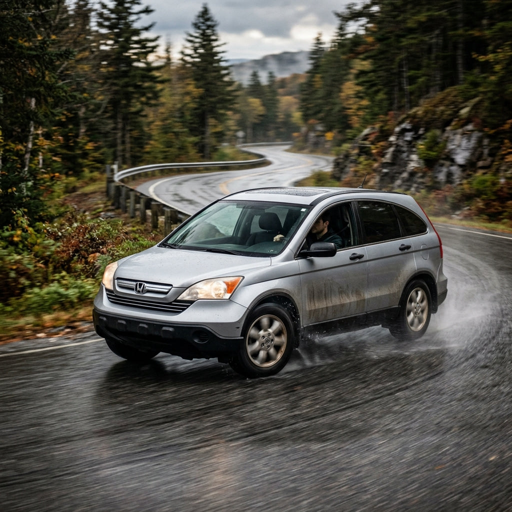 Action Shot: Honda CR-V Driving Fast