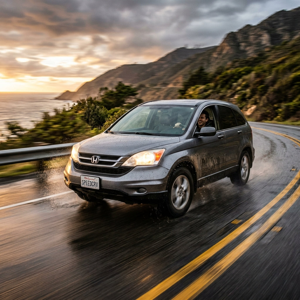 Action Shot: Honda CR-V Driving Fast