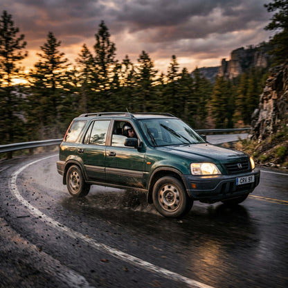 Action Shot: Honda CR-V Driving Fast