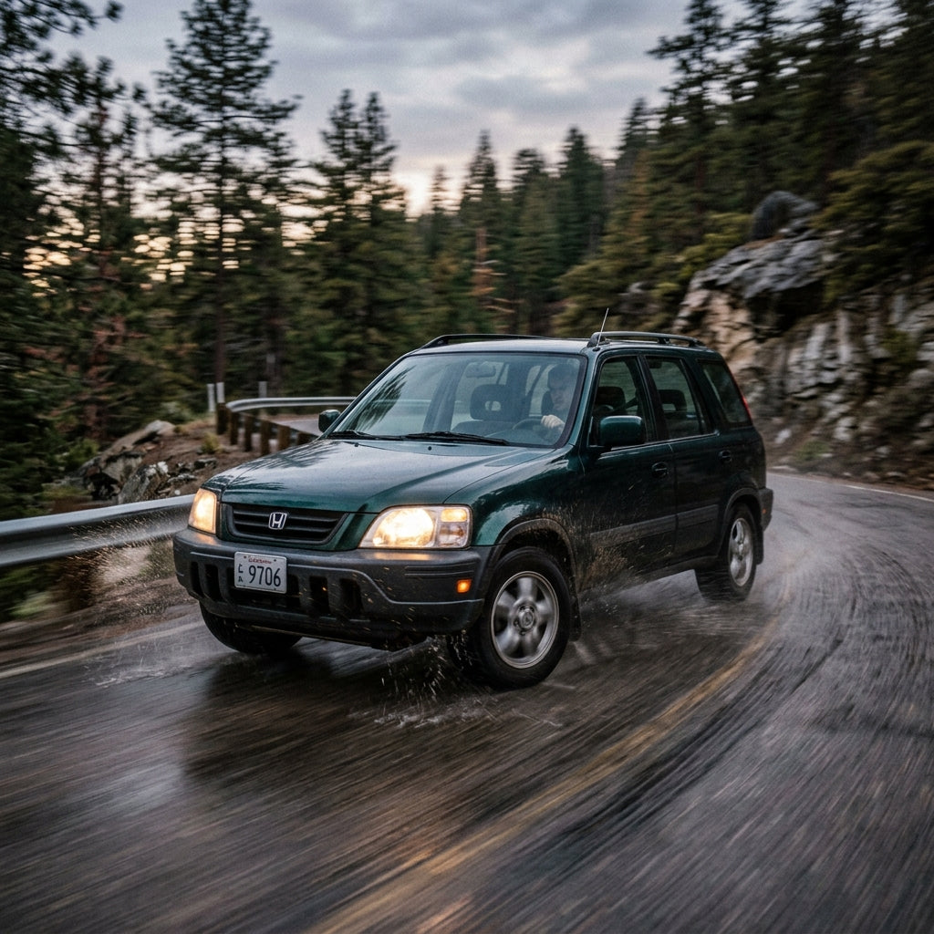Action Shot: Honda CR-V Driving Fast