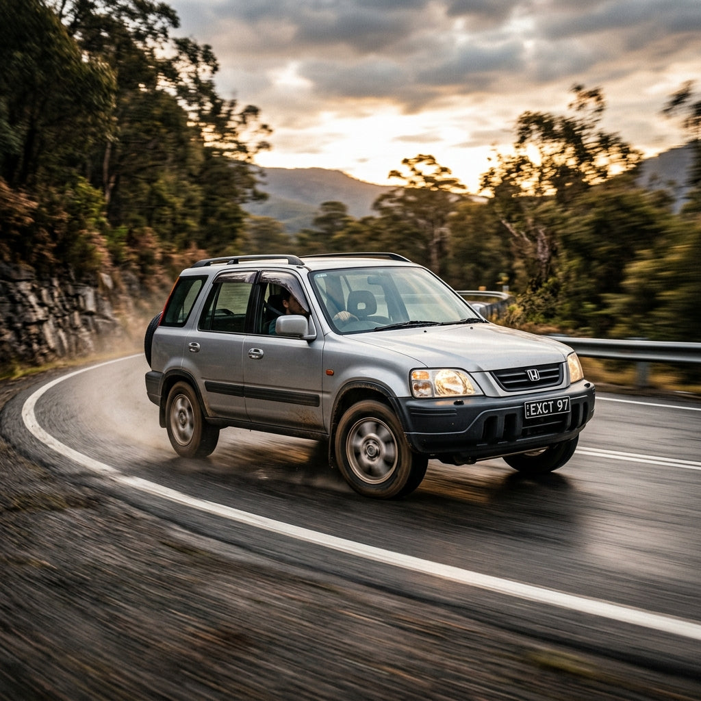 Action Shot: Honda CR-V Driving Fast