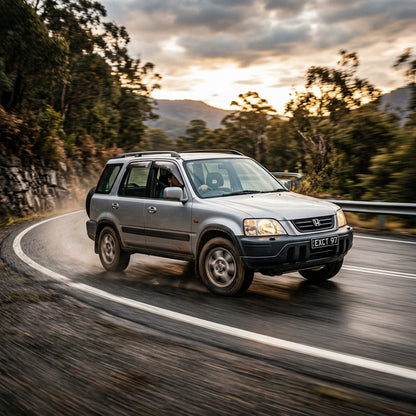 Action Shot: Honda CR-V Driving Fast