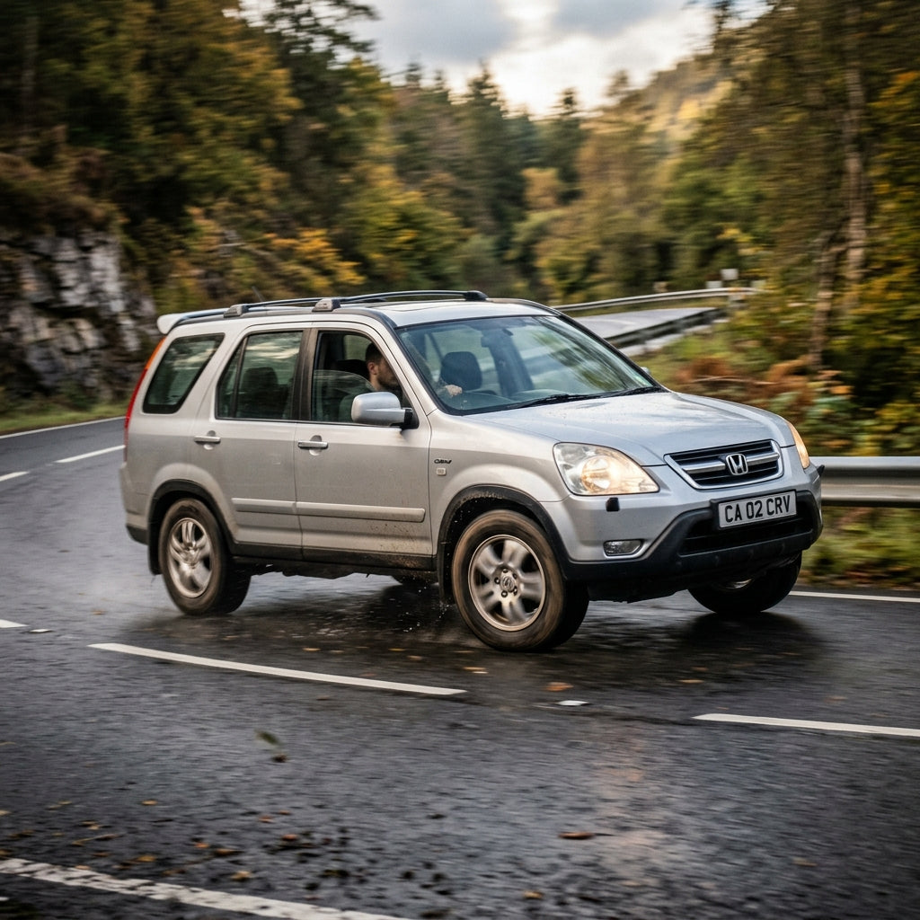 Action Shot: Honda CR-V Driving Fast