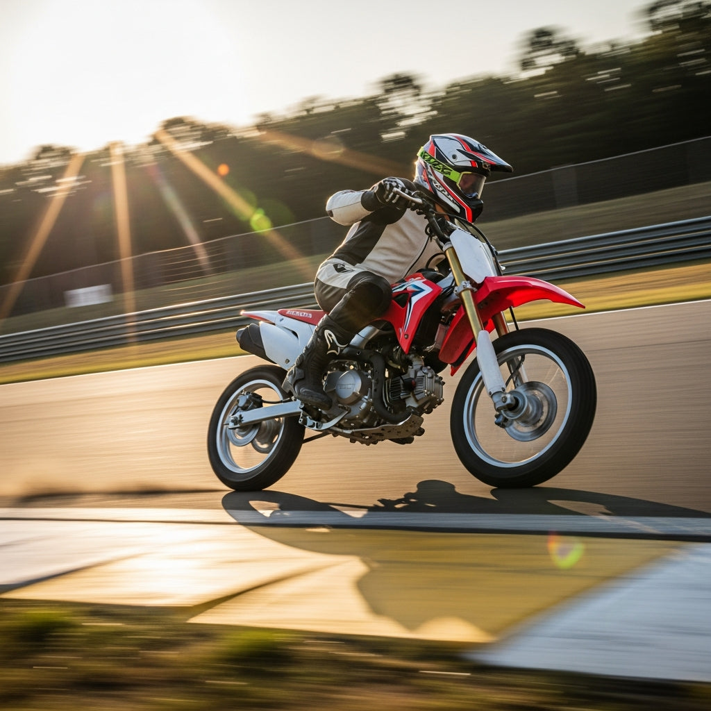 Action Shot: Honda CRF110F Driving Fast