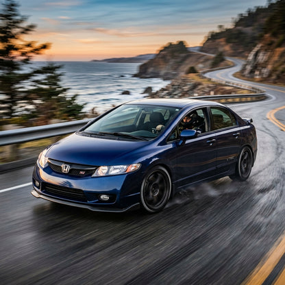 Action Shot: Honda Civic Driving Fast