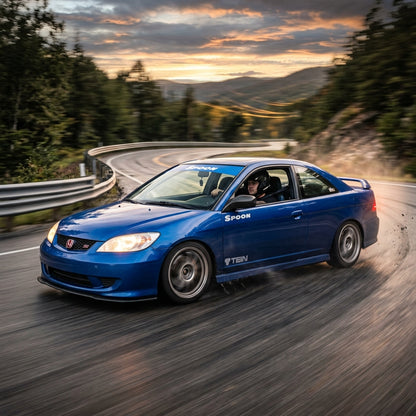 Action Shot: Honda Civic Driving Fast