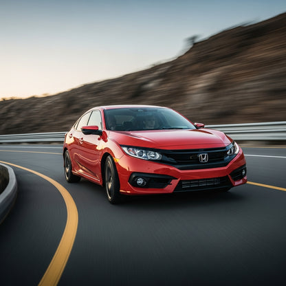 Action Shot: Honda Civic Driving Fast