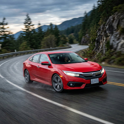 Action Shot: Honda Civic Driving Fast