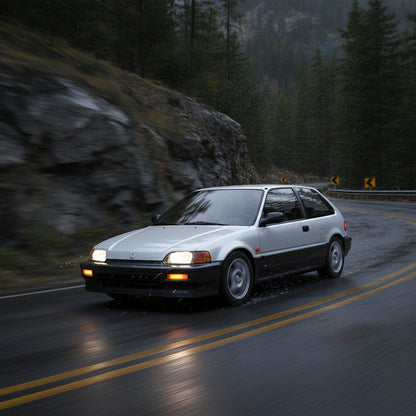 Action Shot: Honda Civic Driving Fast