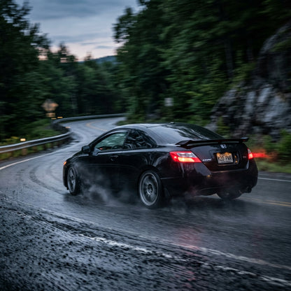 Action Shot: Honda Civic Driving Fast