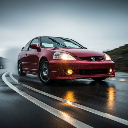Action Shot: Honda Civic Driving Fast