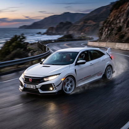 Action Shot: Honda Civic Driving Fast