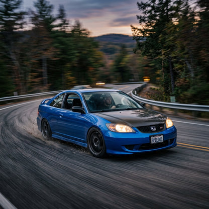 Action Shot: Honda Civic Driving Fast