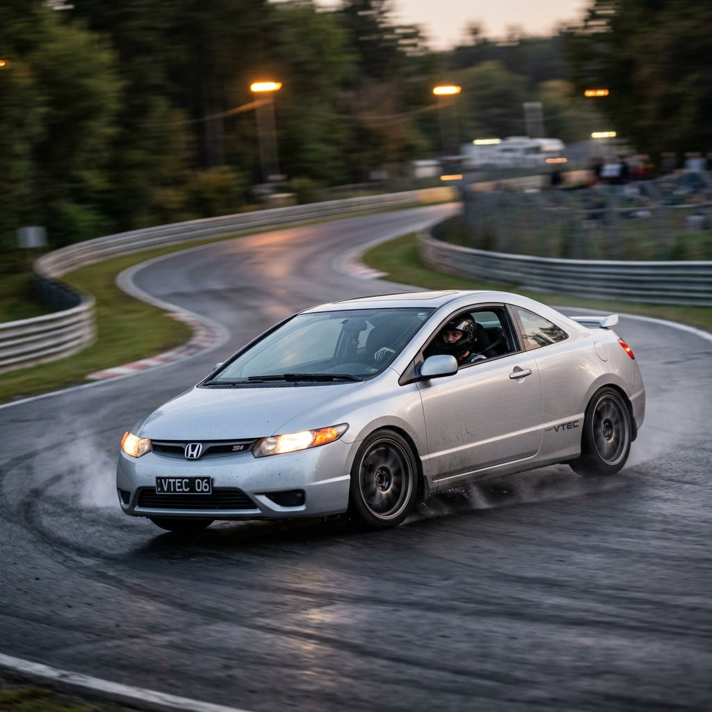 Action Shot: Honda Civic Driving Fast