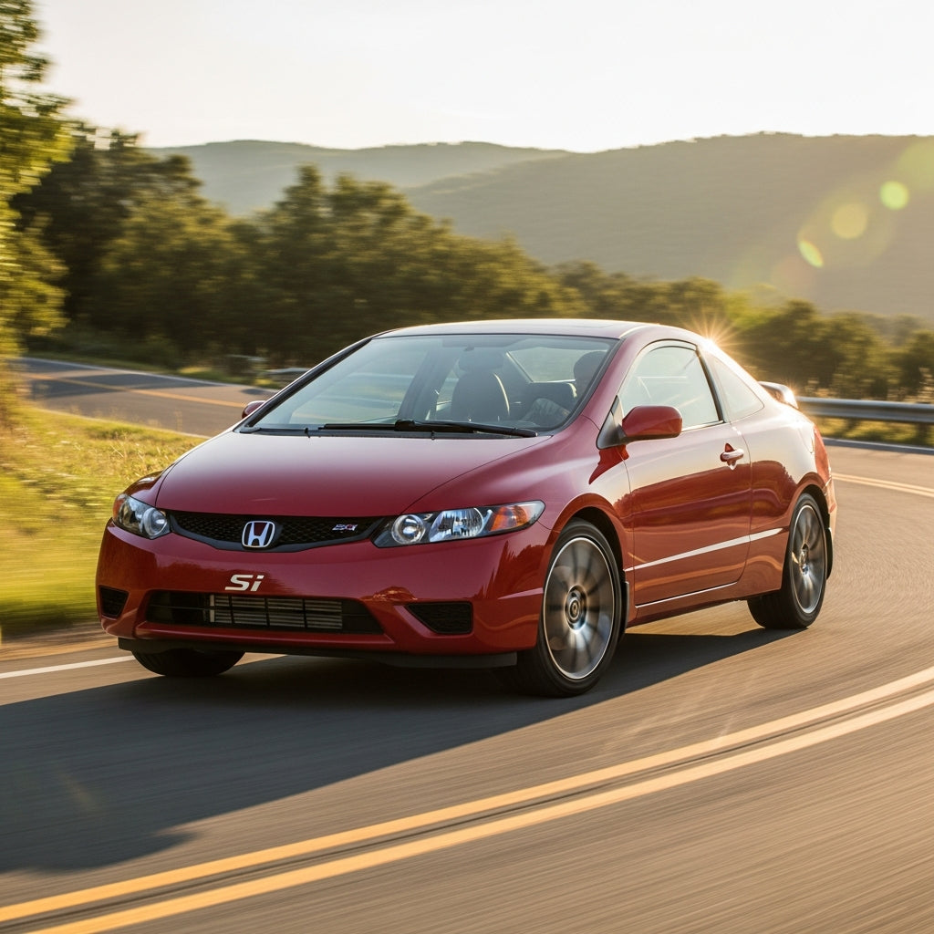 Action Shot: Honda Civic Driving Fast