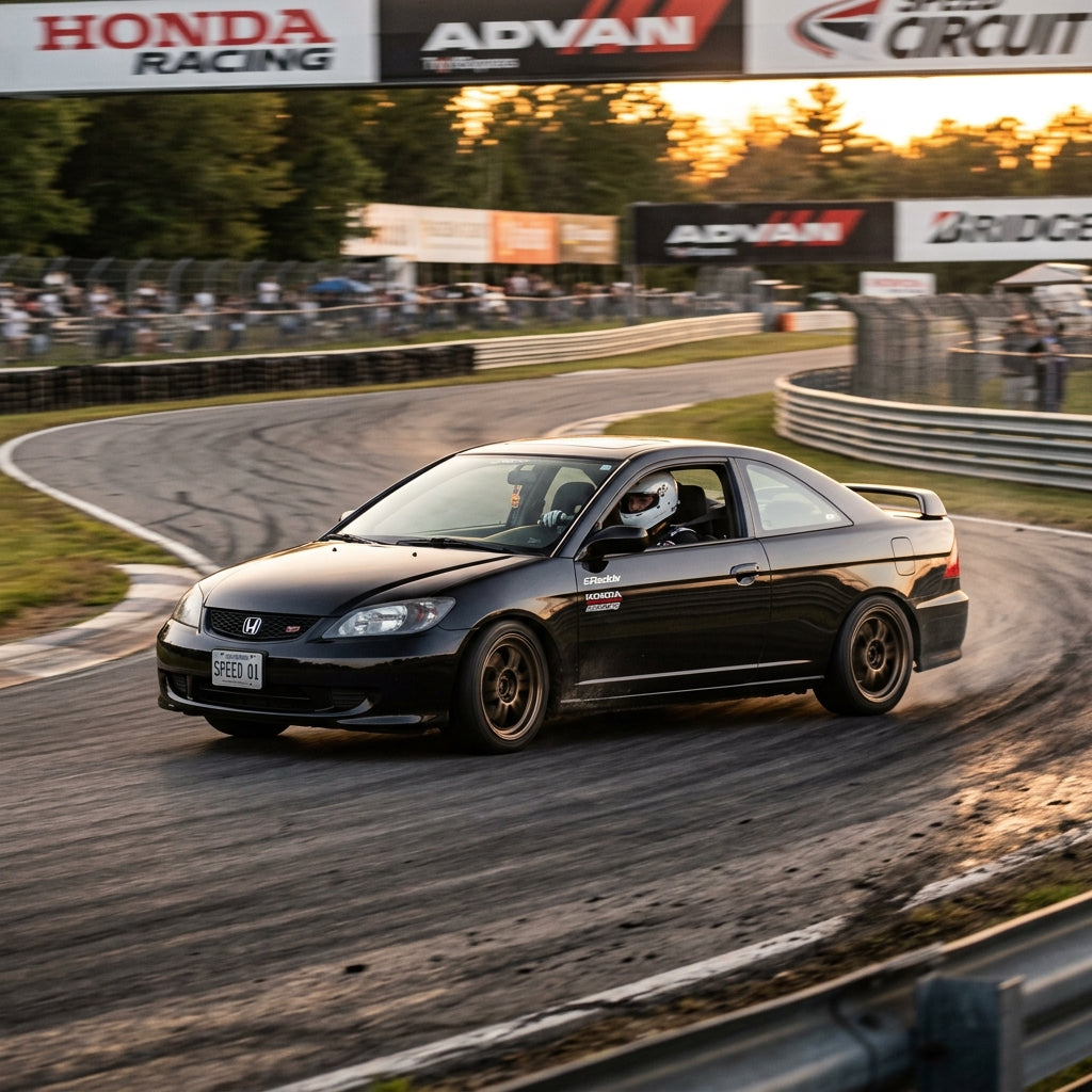 Action Shot: Honda Civic Driving Fast
