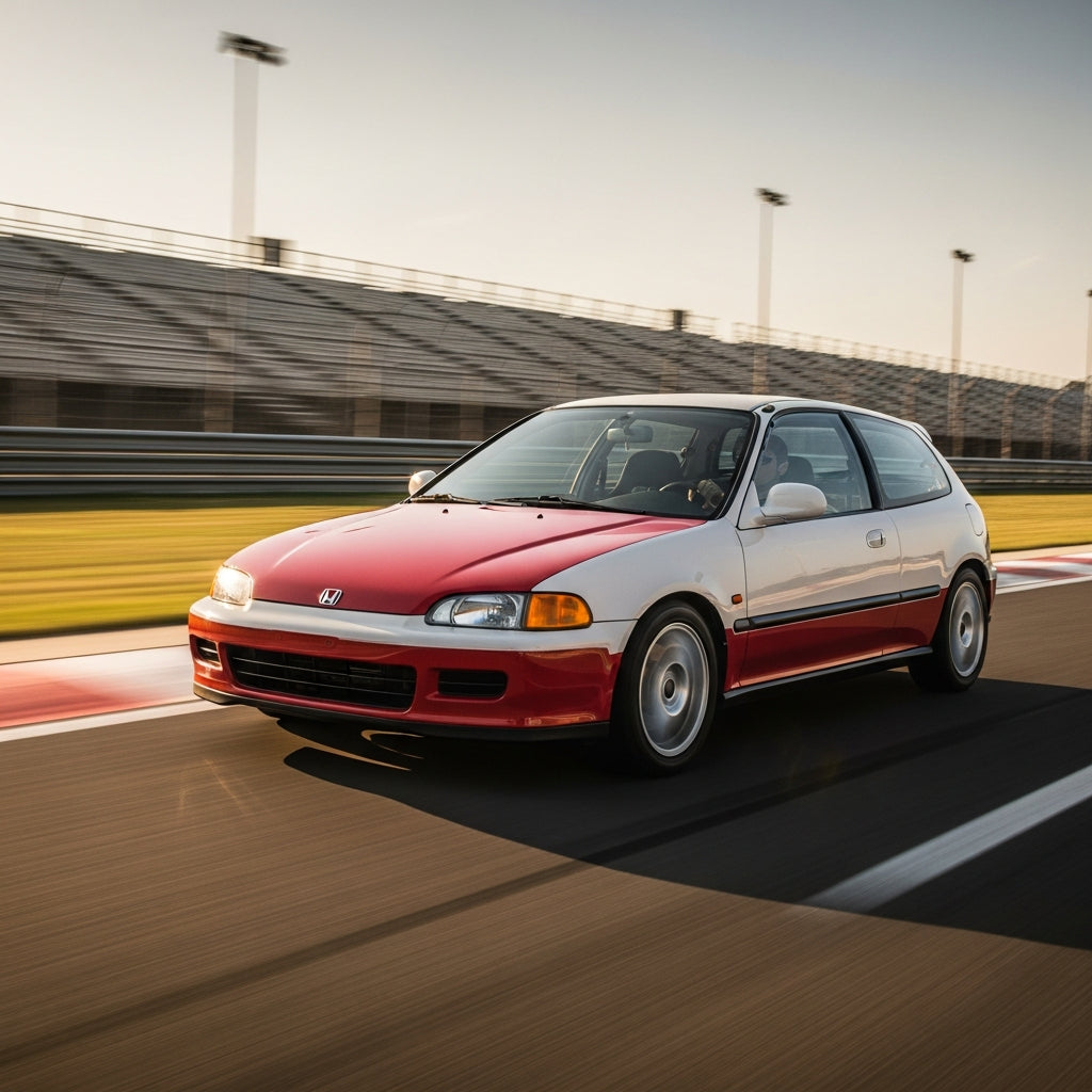 Action Shot: Honda Civic Driving Fast