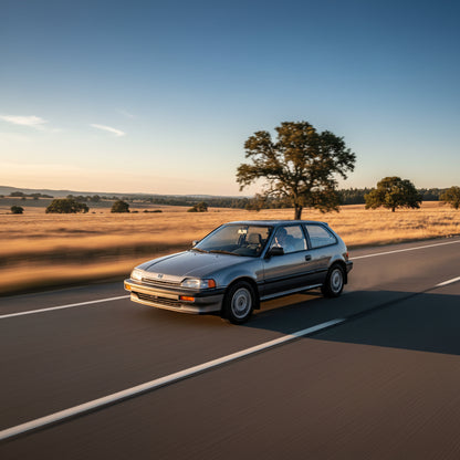 Action Shot: Honda Civic  Driving Fast