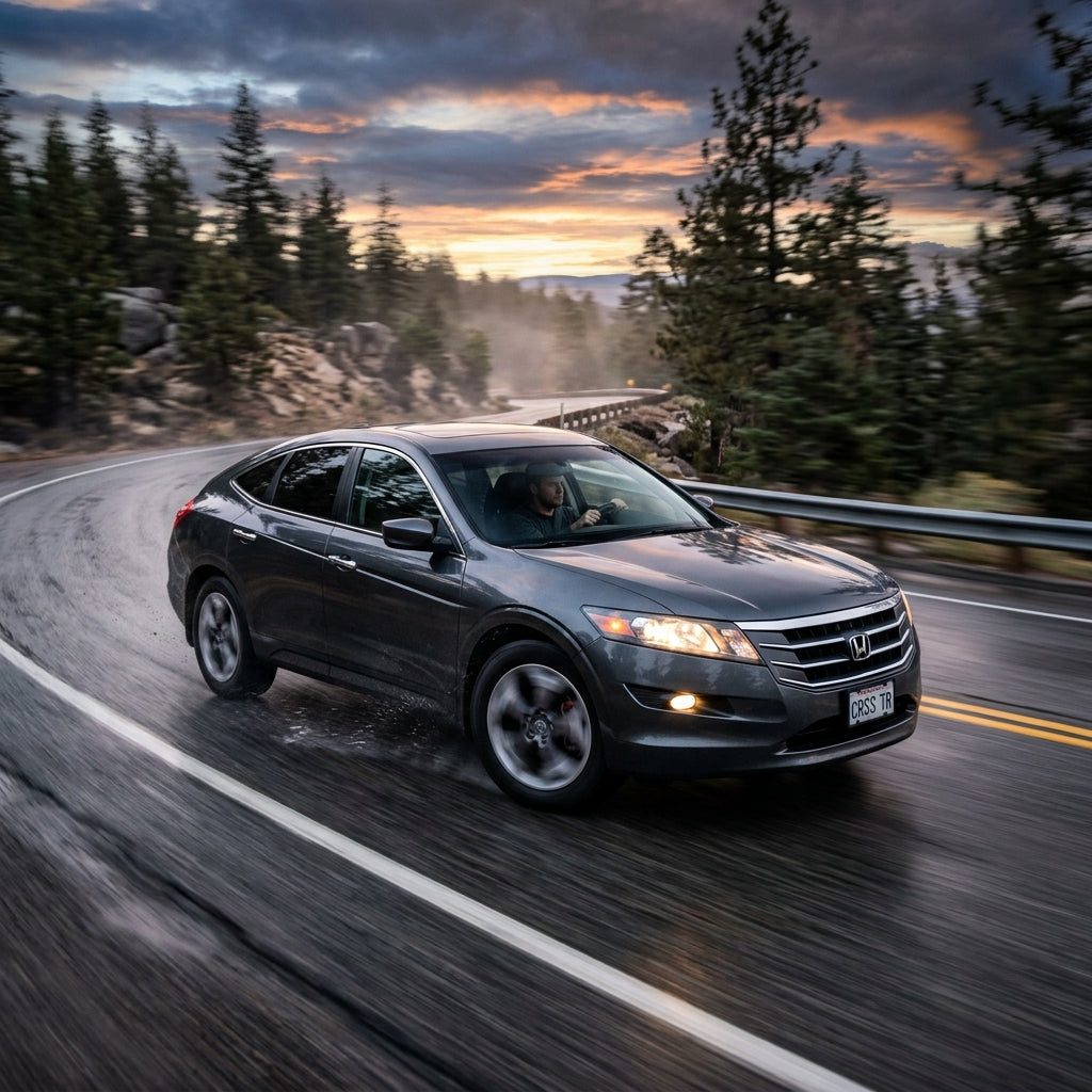 Action Shot: Honda Crosstour Driving Fast