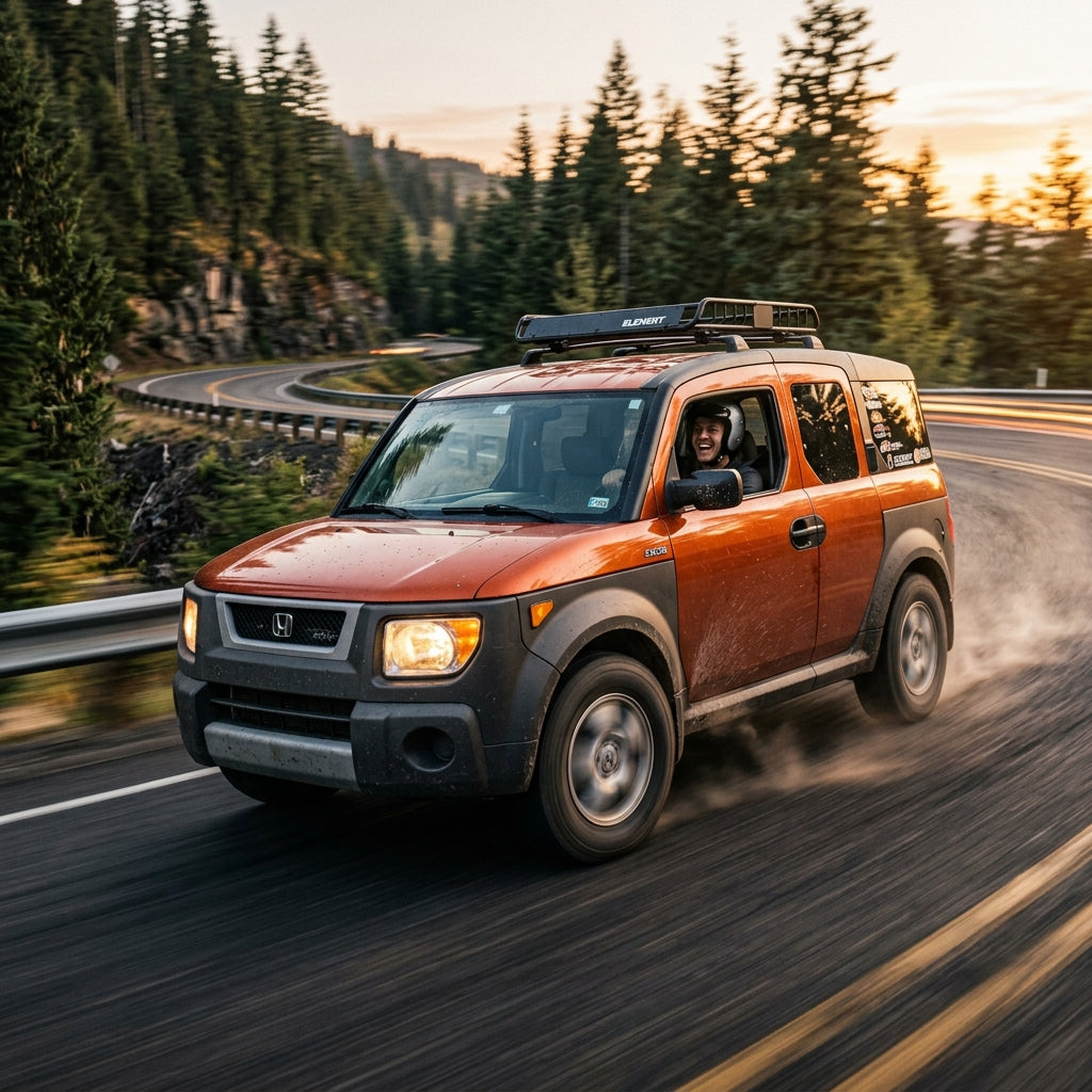 Action Shot: Honda Element Driving Fast