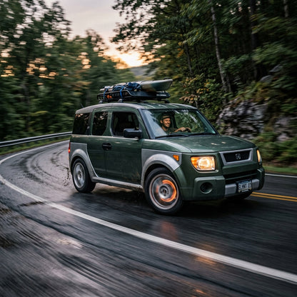 Action Shot: Honda Element Driving Fast