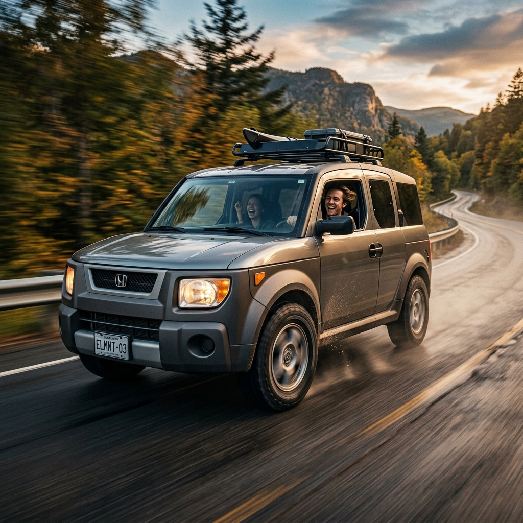 Action Shot: Honda Element Driving Fast