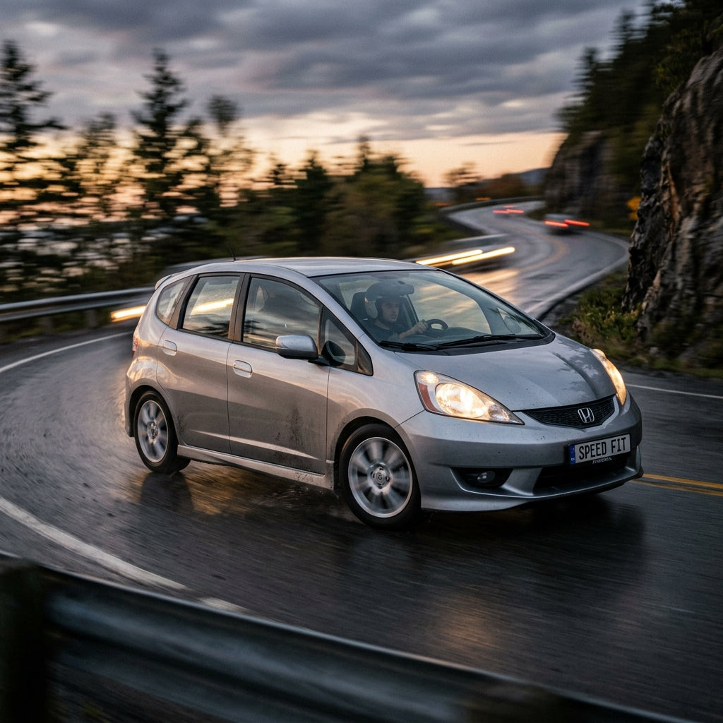 Action Shot: Honda Fit Driving Fast