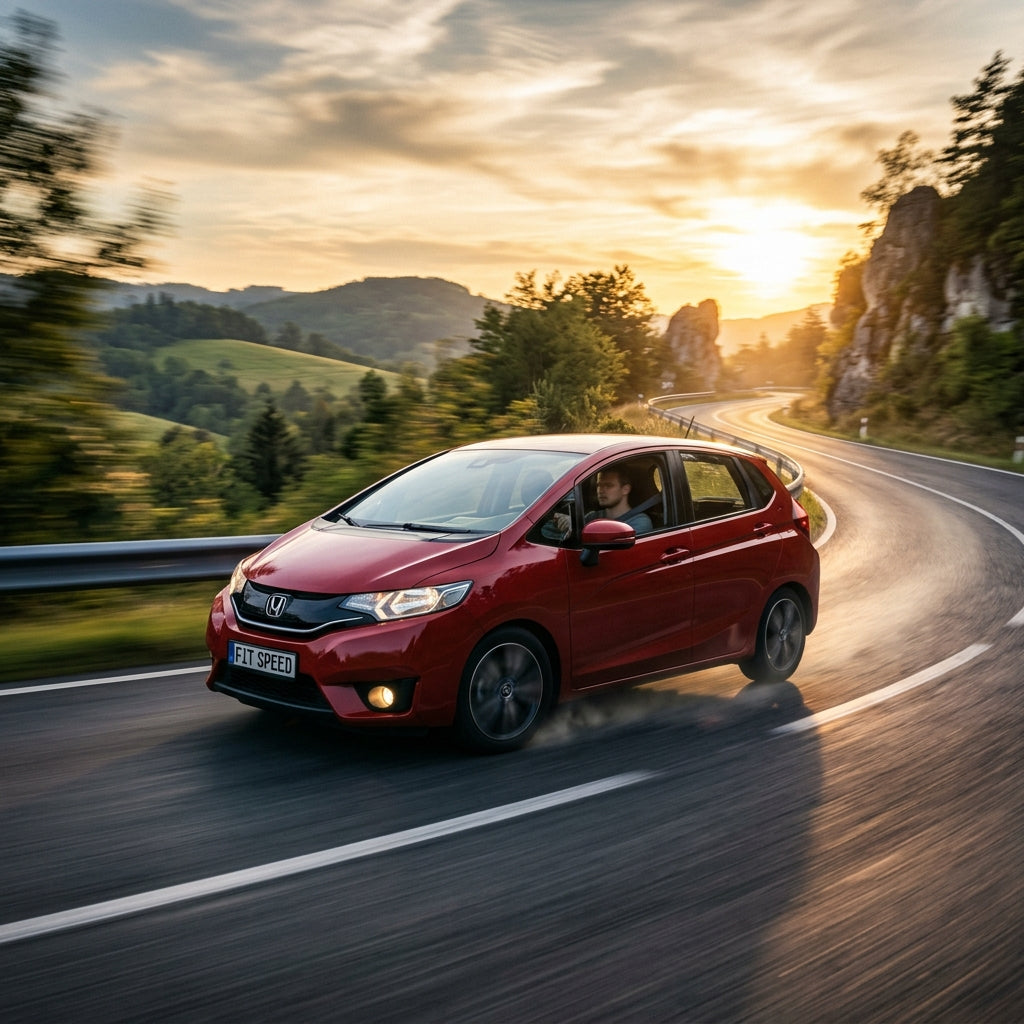 Action Shot: Honda Fit Driving Fast