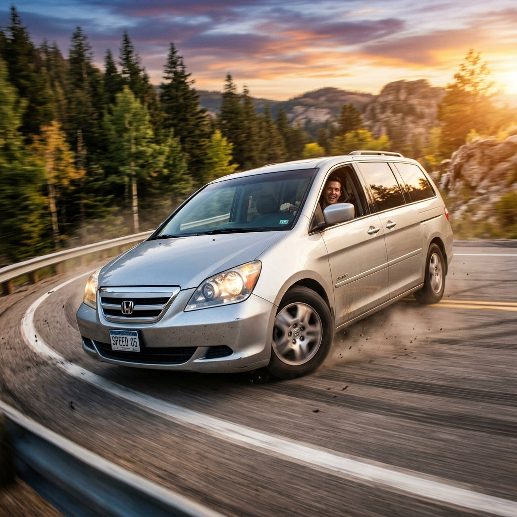 Action Shot: Honda Odyssey Driving Fast