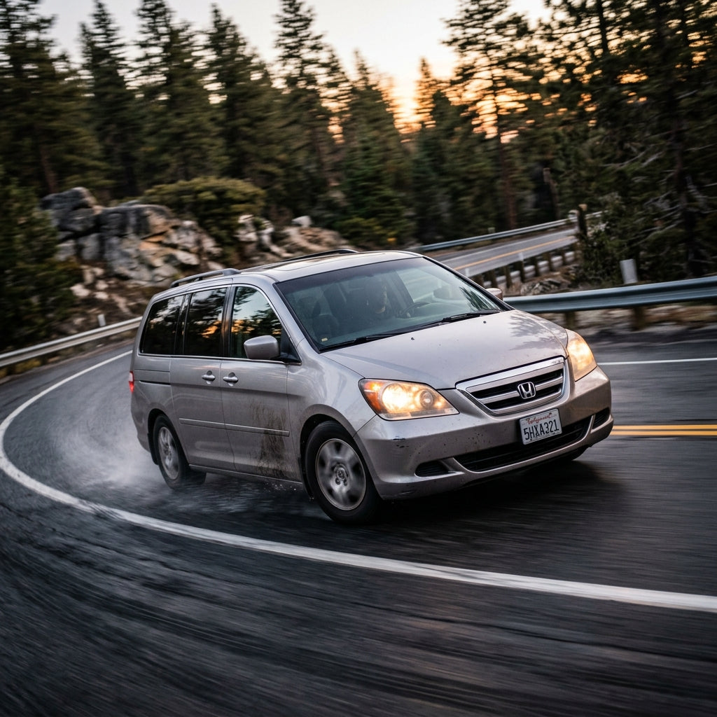 Action Shot: Honda Odyssey Driving Fast