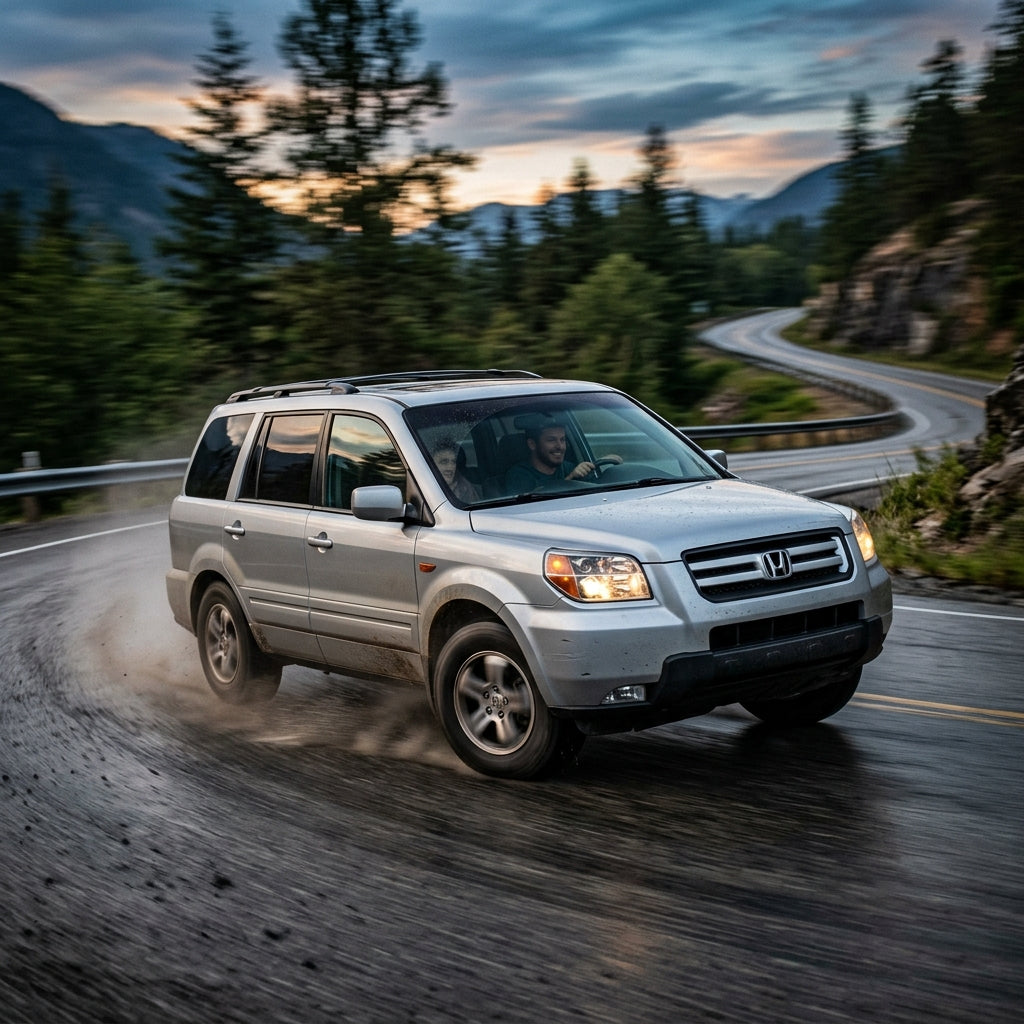 Action Shot: Honda Pilot Driving Fast