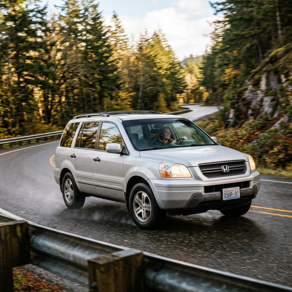 Action Shot: Honda Pilot Driving Fast