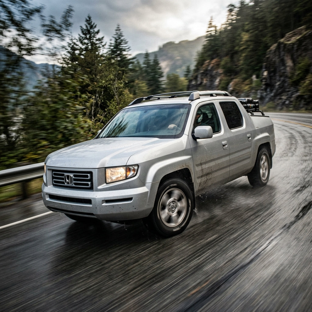 Action Shot: Honda Pilot,Ridgeline Driving Fast