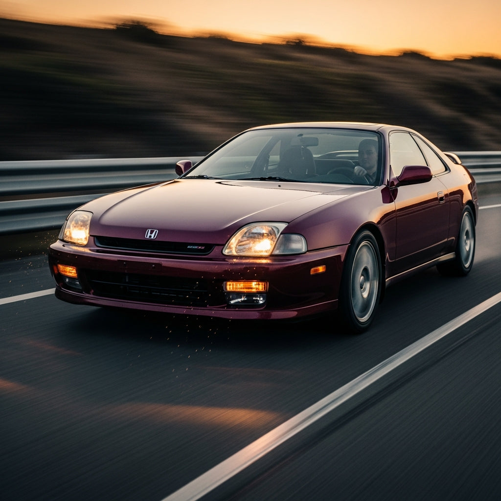 Action Shot: Honda Prelude Driving Fast