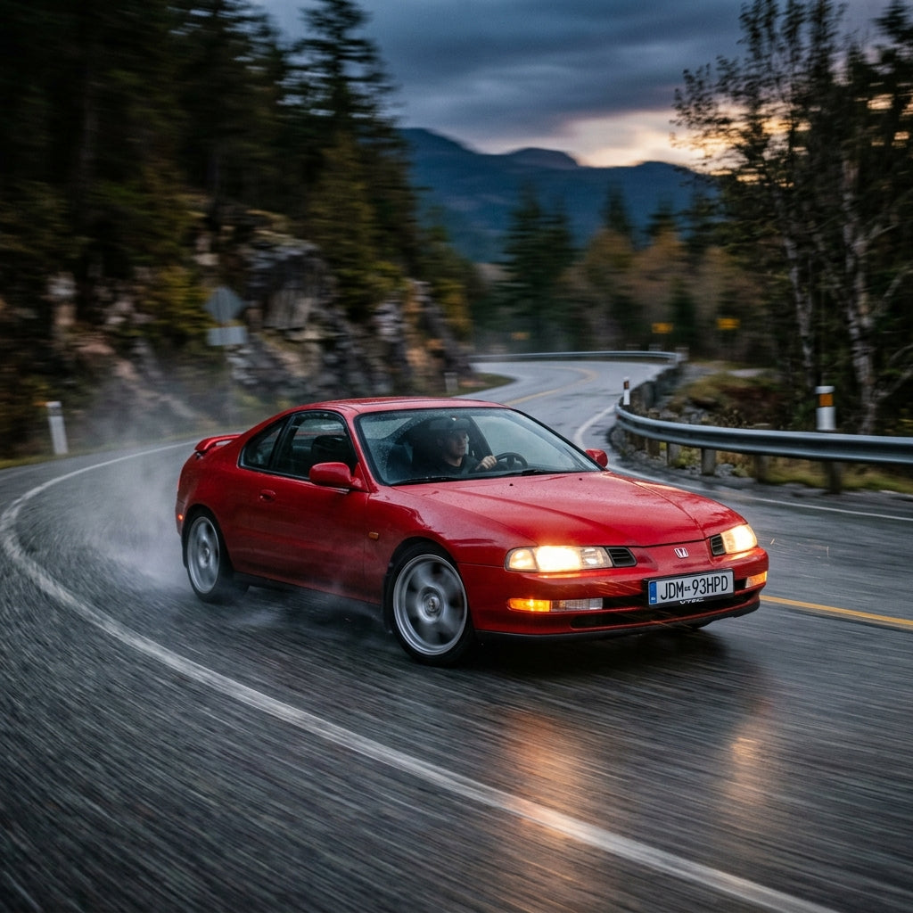 Action Shot: Honda Prelude Driving Fast