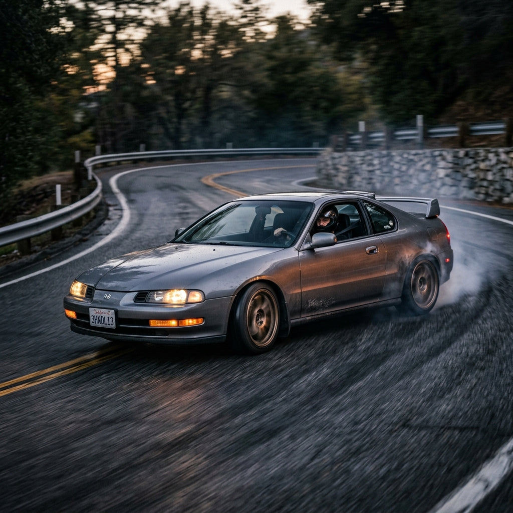 Action Shot: Honda Prelude Driving Fast