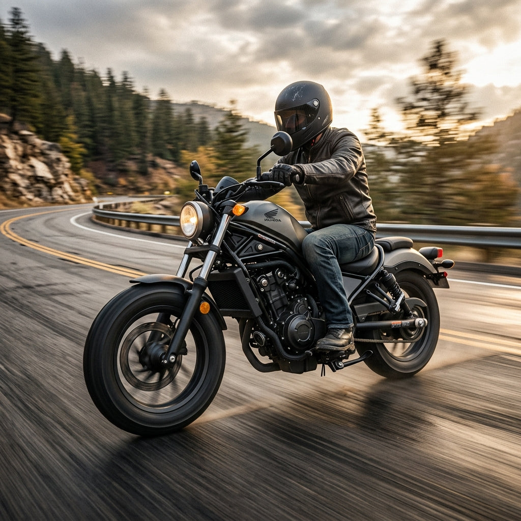 Action Shot: Honda Rebel 300 Driving Fast