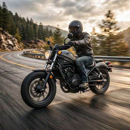 Action Shot: Honda Rebel 300 Driving Fast