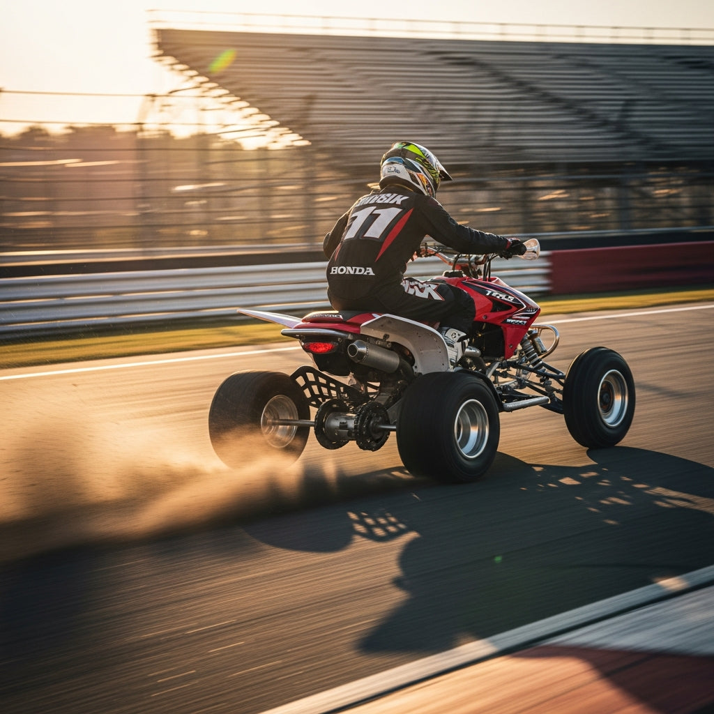 Action Shot: Honda TRX250EX Driving Fast