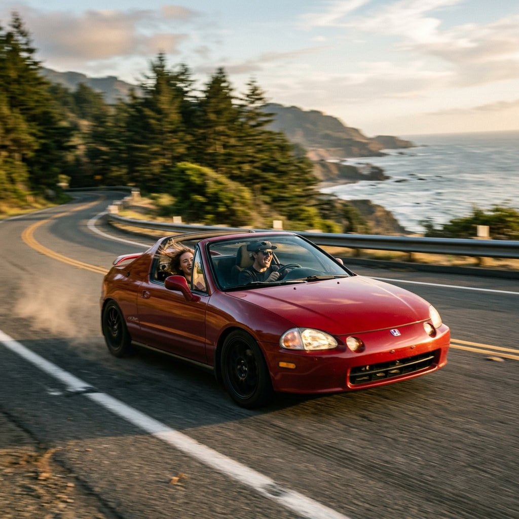 Action Shot: Honda del Sol Driving Fast