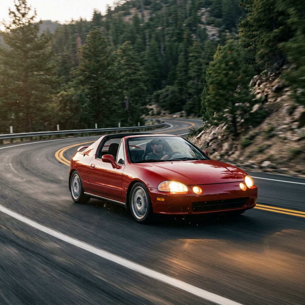 Action Shot: Honda del Sol Driving Fast