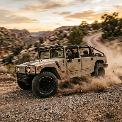 Action Shot: Hummer H1 Driving Fast