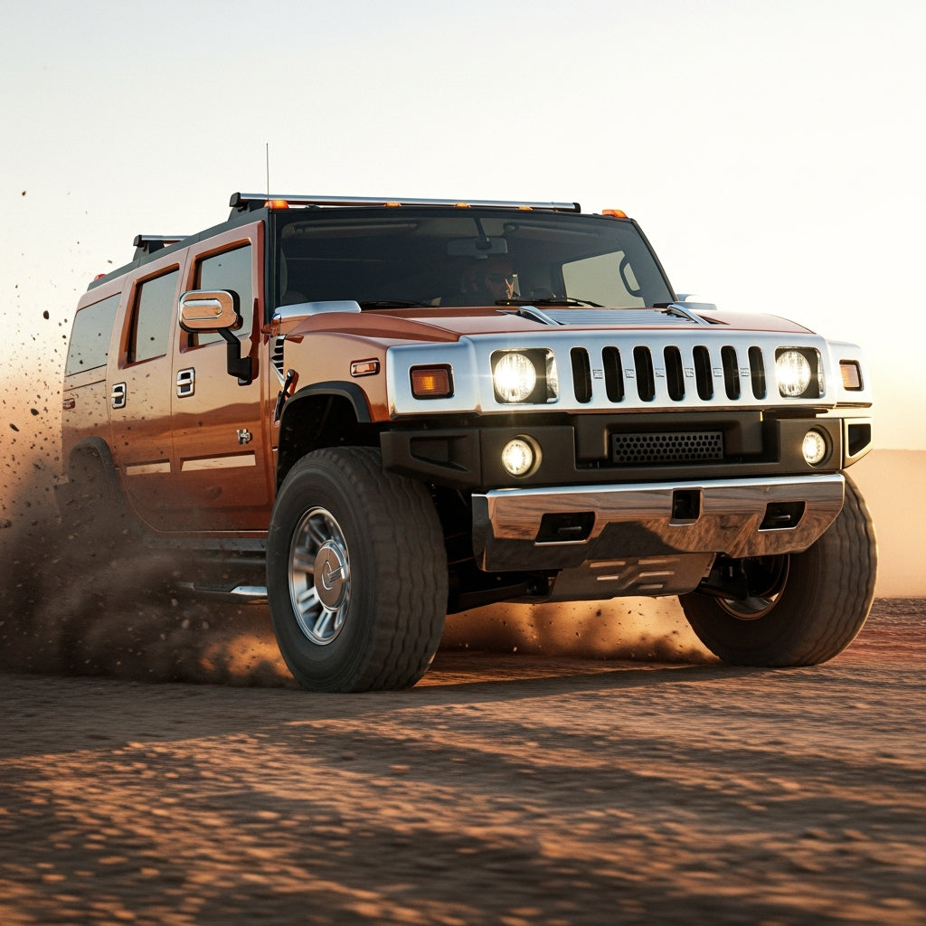 Action Shot: Hummer H2 Driving Fast